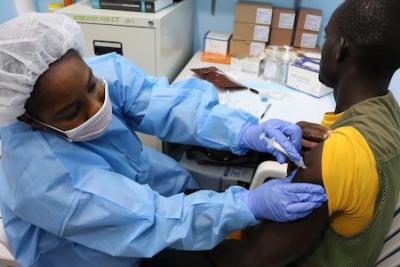 Study Volunteer Receives Inoculation